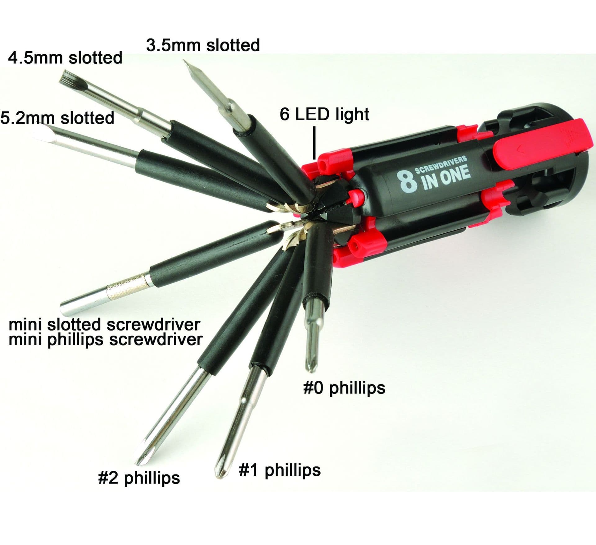 8-in-1 Multi-function Screwdriver Flashlight QC-178