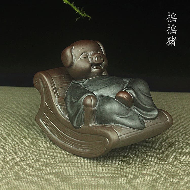 Yaoyao Pig Zisha Cute Pig Tea Pet Ornament, Craft Home Creative Cultivable Tea Pet, Tea Ceremony Play Manufacturer