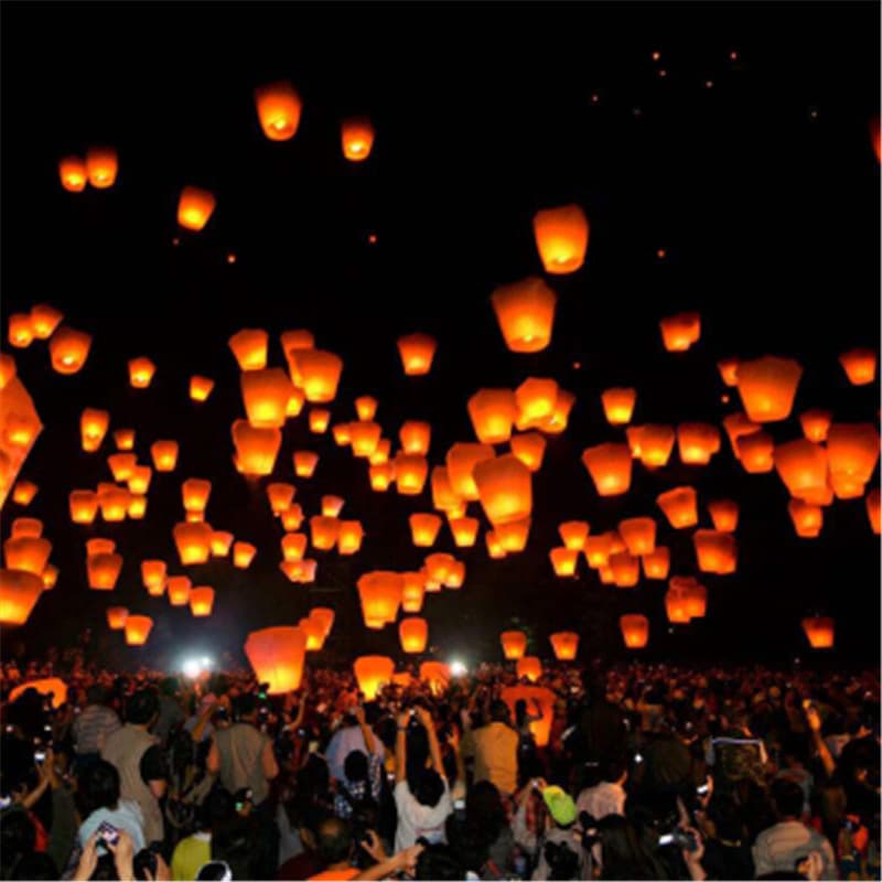 Kongming lanterns, wishing lanterns, love blessings, heart-shaped large thickened sky lanterns, birthday and Mid-Autumn Festival lanterns, release wishes