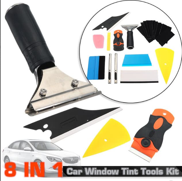 Car Vinyl Wrap Tool Kit Suede Scraper Wool Scraper Body Wrap Film Clear Film Scraper 10-Piece Set