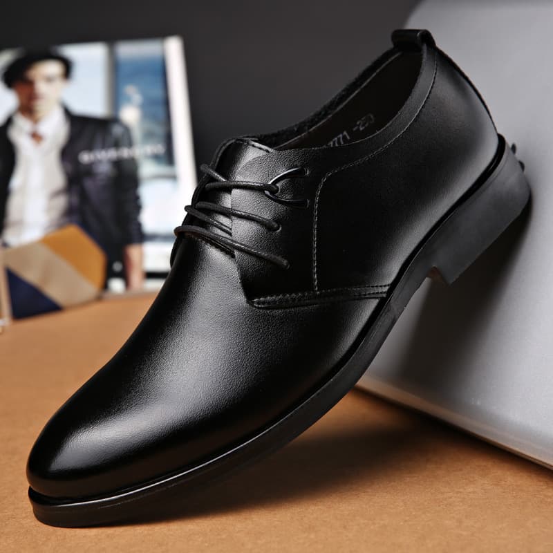 Men's Formal Leather Shoes, Four-Season Office Business Dress Shoes
