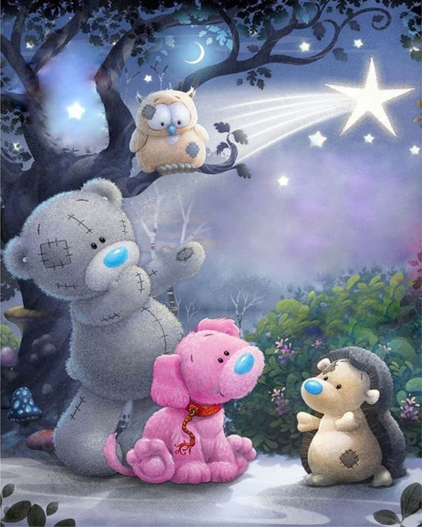 Diamond Painting Full Drill Pudding Bear Cross Stitch Children's Bedroom Decoration Art Craft for AliExpress Amazon