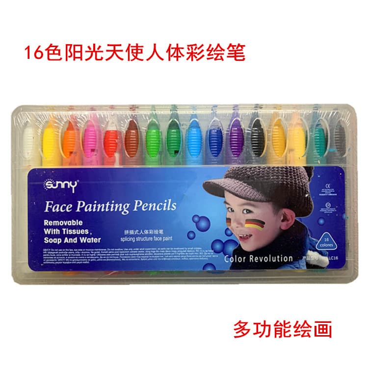 Face Paint 16 Color Face Paint Sunshine Angel Crayon Skin Color Pen Washable Color Pen