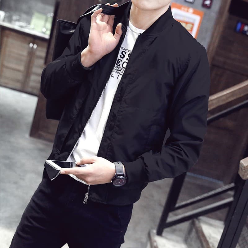 AliExpress Spring and Autumn Hot Style Men's Baseball Collar Jacket Youth Fashion Slim Fit Korean Men's Jacket Manufacturer Approval