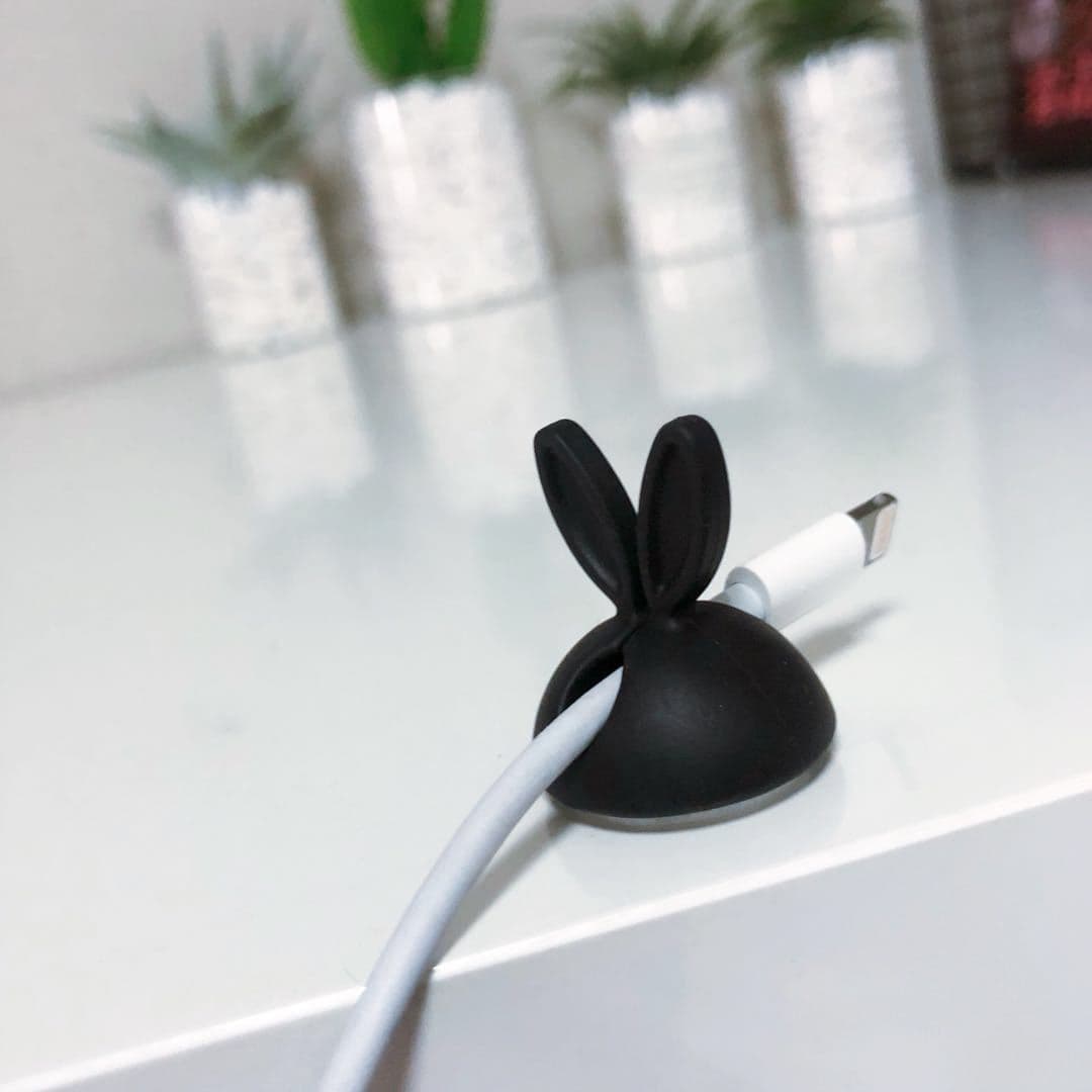 Direct Sale Single Rabbit Ear Cable Clip, Plastic Adhesive Cable Manager, Wire Fixing Base, Home Use Cable Winder