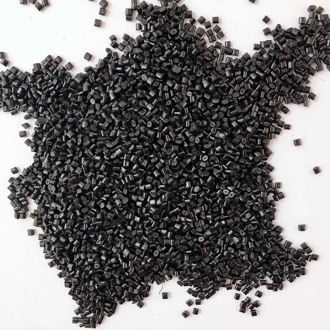 PPO plastic granules, black glass fiber reinforced 15, factory direct, runner scrap, hydrolysis resistant.