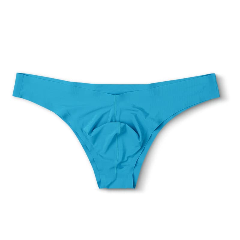 Low Waist Ice Silk Men's Underwear Breathable Seamless Summer Briefs Comfortable Moisture Wicking Transparent Sexy Triangle Pants