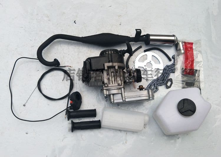 Modified Bicycle Mini Off-Road Motorcycle Small Run Two-Stroke Engine 49CC Gasoline Engine Gearbox