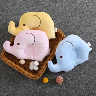 Baby pillow, newborn shaping pillow, cartoon elephant creative shape, toddler anti-flat head memory pillow