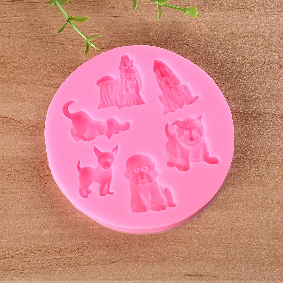 Lion dog kitten animal shaped fondant silicone mold children's creative cake fondant silicone mold