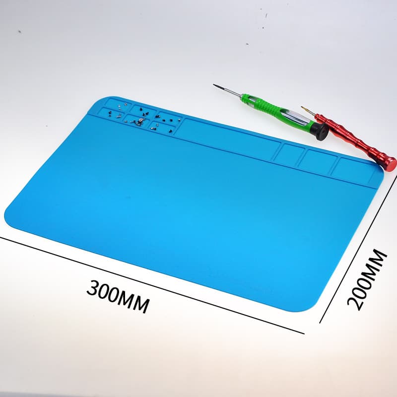 Cell phone repair bench workbench repair mat silicone cell phone repair mat insulation pad without magnetic soldering station table mat