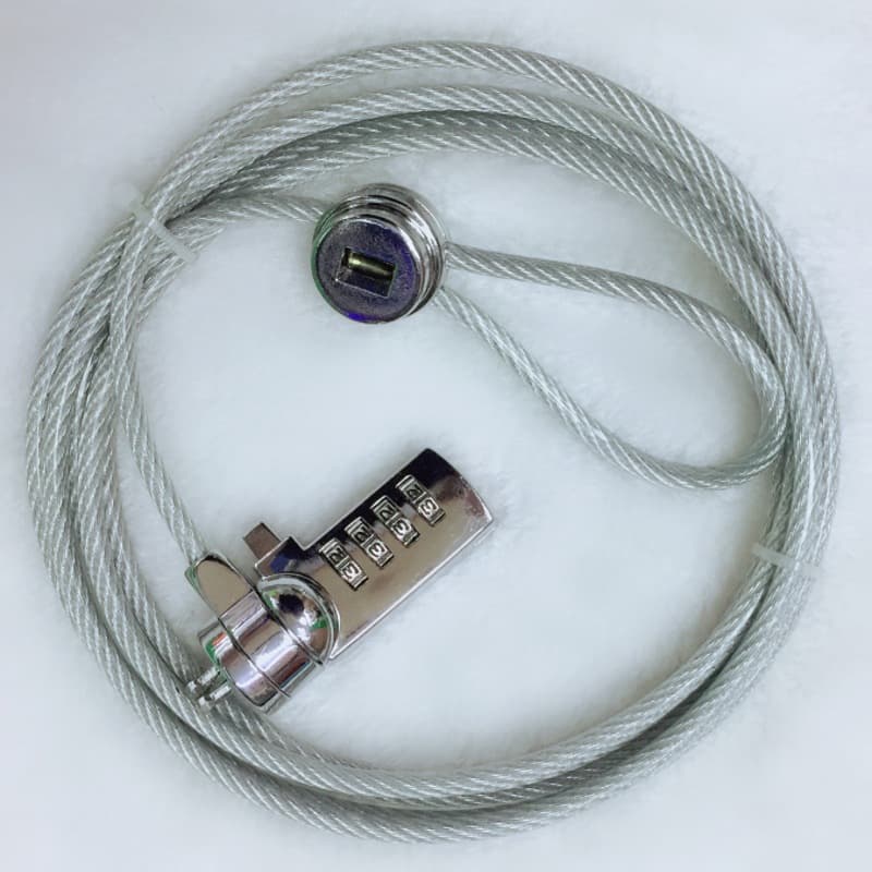 Laptop Combination Lock, 2m Computer Lock, Zinc Alloy Anti-theft Encryption Lock, Steel Cable Computer Lock