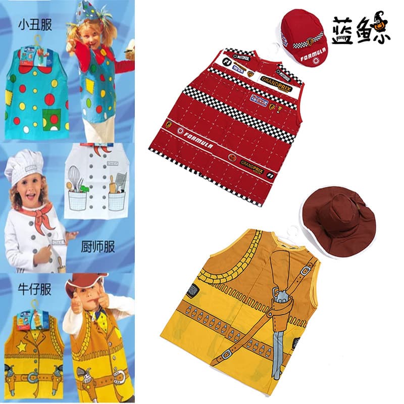 Halloween Police Firefighter Costume Children Performance Clothes Cosplay Masquerade Ball Outfit Wholesale Price Available