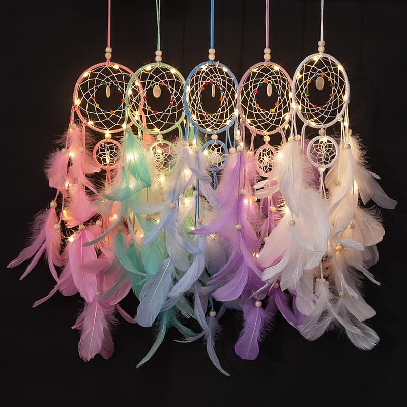 Three Lives Three Worlds Dreamcatcher Wind Chime Hanging Ornament Room Decoration Handmade Creative Gift