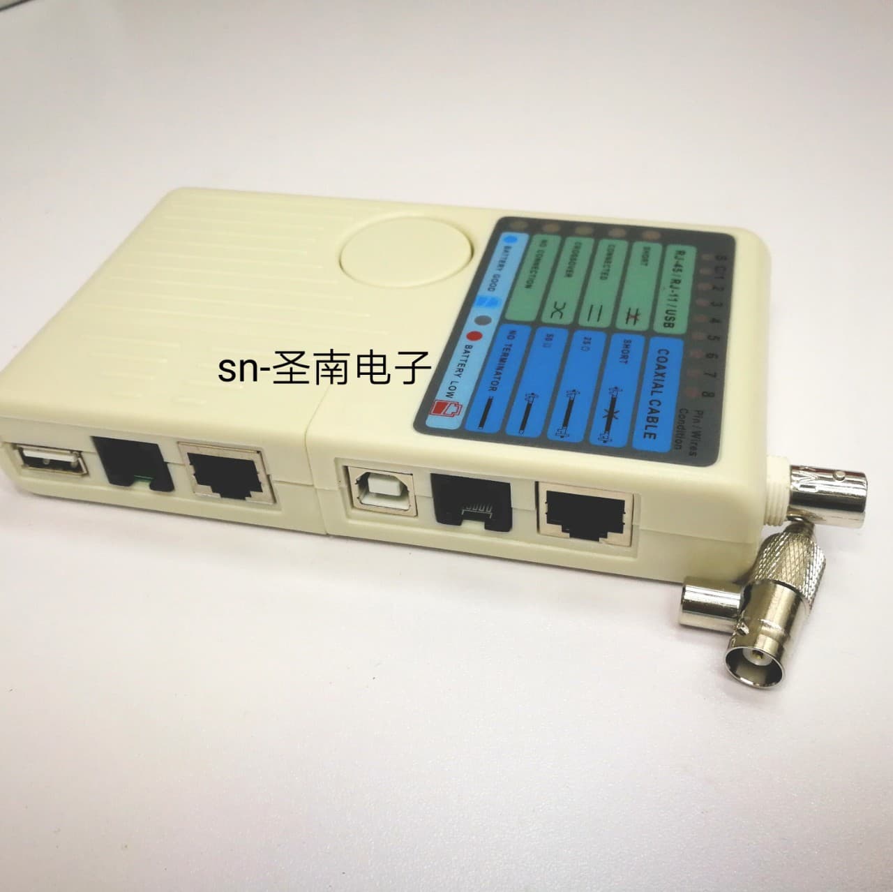 2024 New Multi-function Tester RJ45 Network/RJ11 Telephone/USB/BNC 4-in-1 Tester