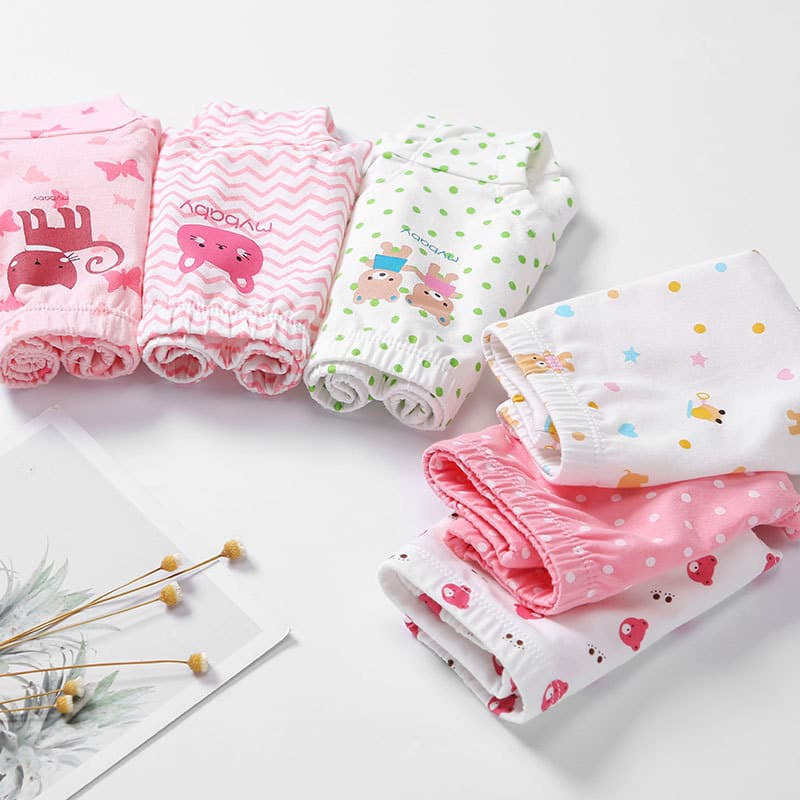 Cute Cartoon Children Underwear Small to Medium Toddler Boxer Shorts Baby Bloomers for Girls
