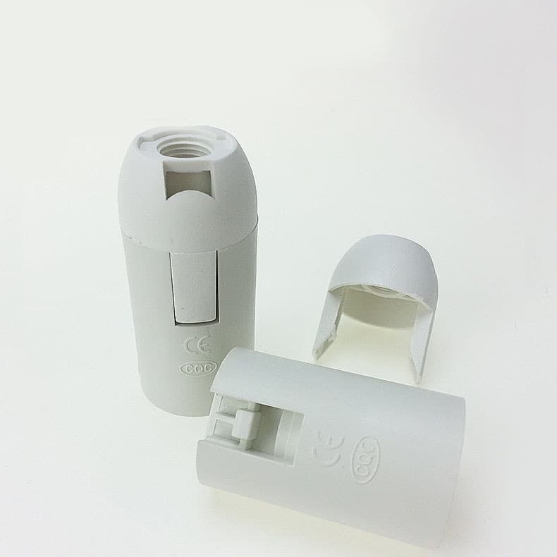E14 screw lamp base clip-type smooth LED plastic lamp base socket lighting accessories factory supply