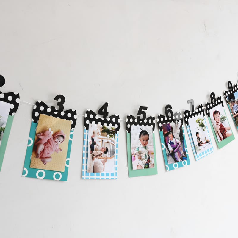 Baby's First Birthday Party Decoration Photo Props, One-Year-Old Birthday Photo Banner
