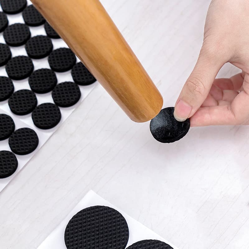 Thickened anti-slip table leg pads for furniture protection, including chairs, stools, and dining chair legs to prevent wear.