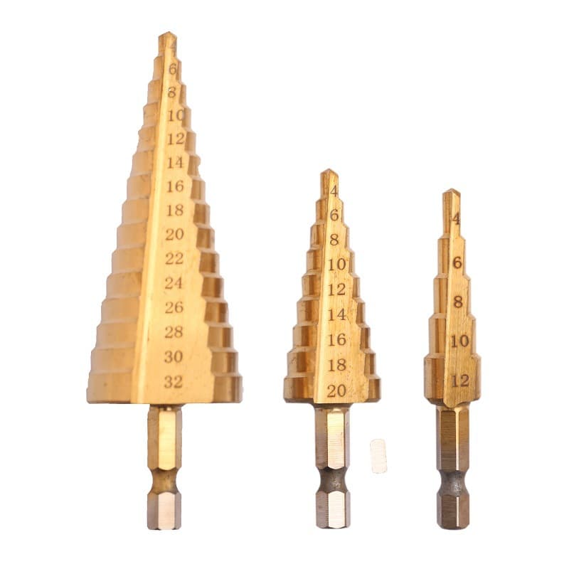 Hexagonal Handle Step Drill Pyramid Drill Bit Hole Expander Steel Plate Hand Hole Expansion