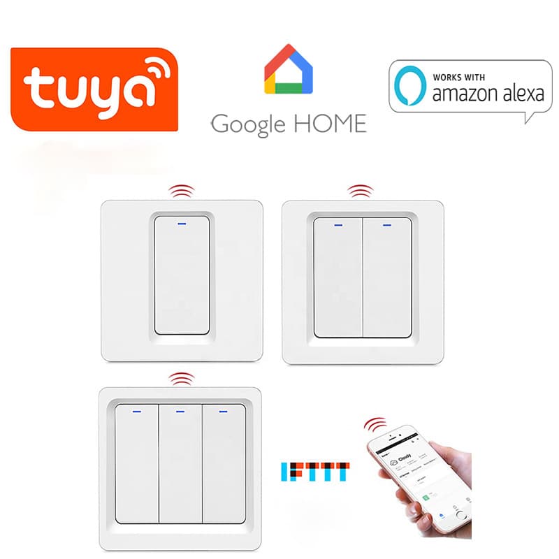 European-standard mobile app remote control smart button switch Alexa voice smart Wi-Fi switch cross-border exclusive supply