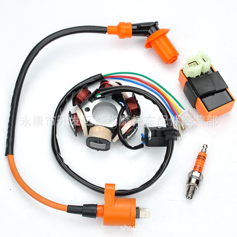 Coil CDI Igniter High Voltage Coil Spark Plug Combo for ATV Scooter Go Kart GY6-125-150CC
