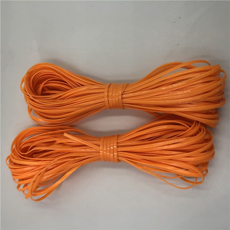Supply of colored, eco-friendly PVC plastic DIY braided flat strips; colored plastic flat strips.