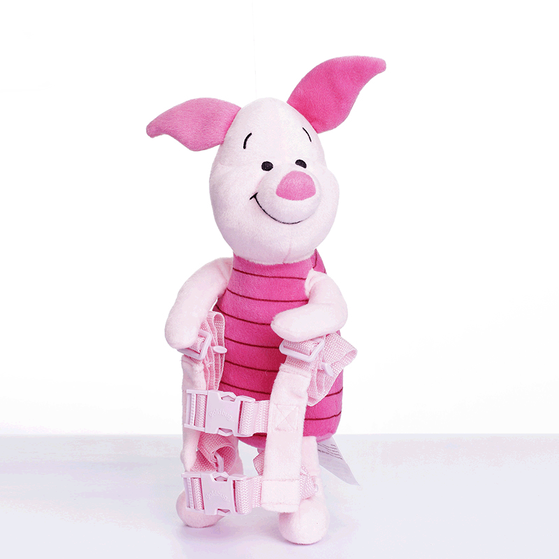Outdoor Children's Pig Anti-Lost Backpack, Cartoon Cute Small Backpack for Toddlers Learning to Walk