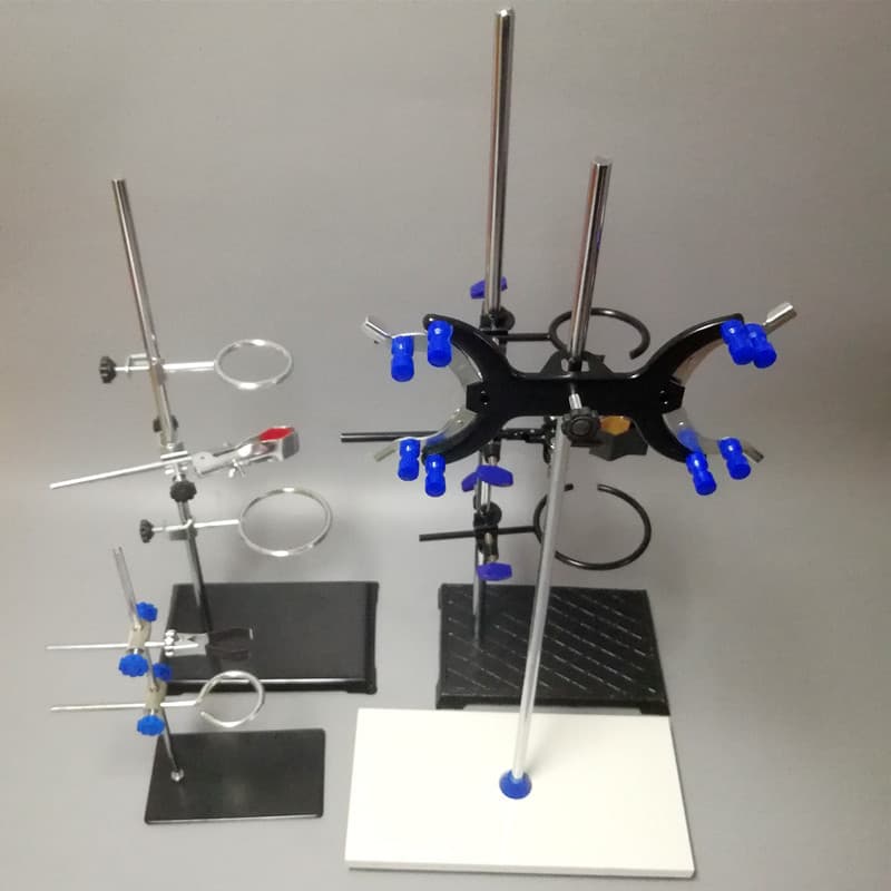 Standard Large Iron Stand Mini Square Stand Thickened Base Laboratory Titrating Stand Full Set of Teaching Instruments