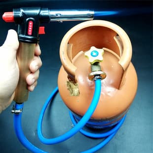 Liquefied Gas Flame Torch Welding Gun Refrigerator Air Conditioner Copper Aluminum Pipe Welding Household Welding Torch Stainless Steel Iron White Steel Welding Head