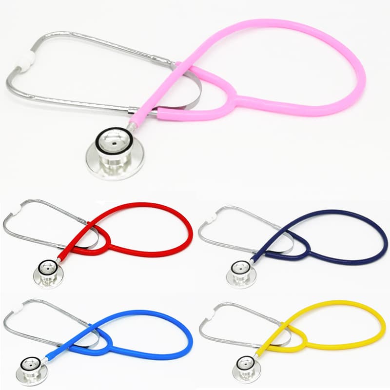 Aluminum Double-Sided Single-Tube Stethoscope Dual-Head Medical Teaching Equipment Office Culture
