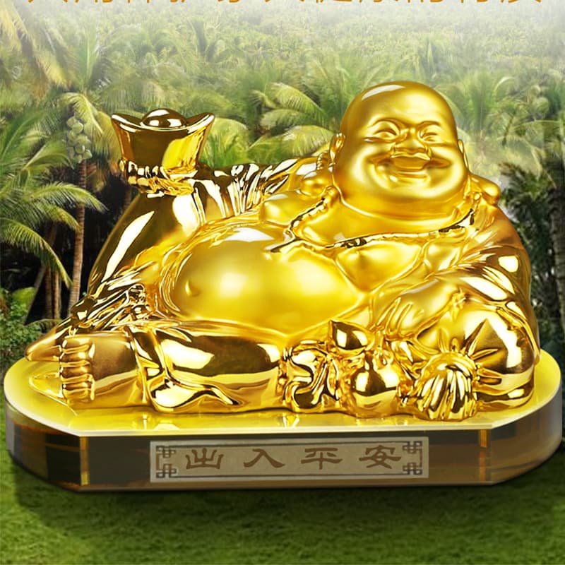 Car Perfume Holder Maitreya Buddha Statue Car Ornament Seat Type Perfume Bottle Large Buddha Statue Ornament Maitreya Buddha