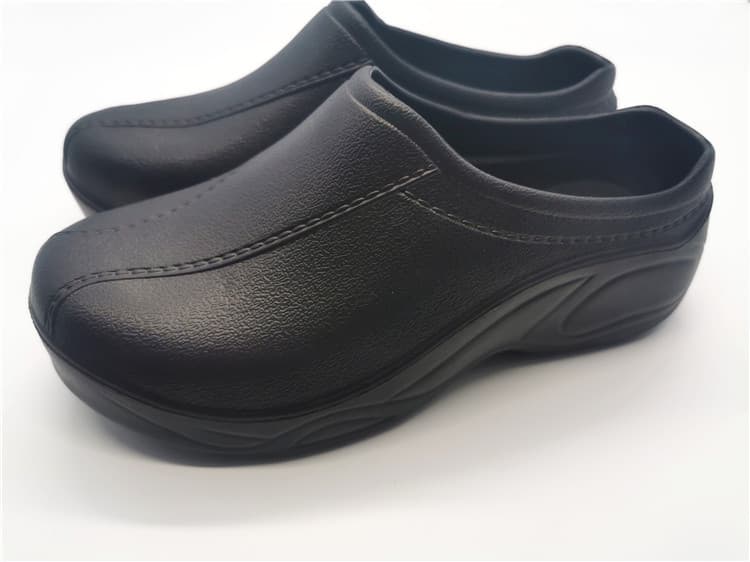 Black Kitchen Shoes Clog for Chef, Hotel, Waterproof Food Workshop Work Shoes
