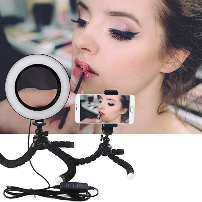 8.3-inch ring light for live streaming, mobile phone holder, photography tripod with stepless dimming and color temperature adjustment.