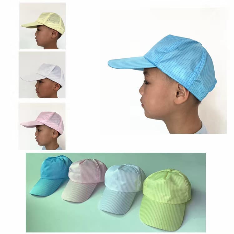 Factory supply anti-static sun hats, anti-static work caps, anti-static hard brim baseball caps, dust-free caps