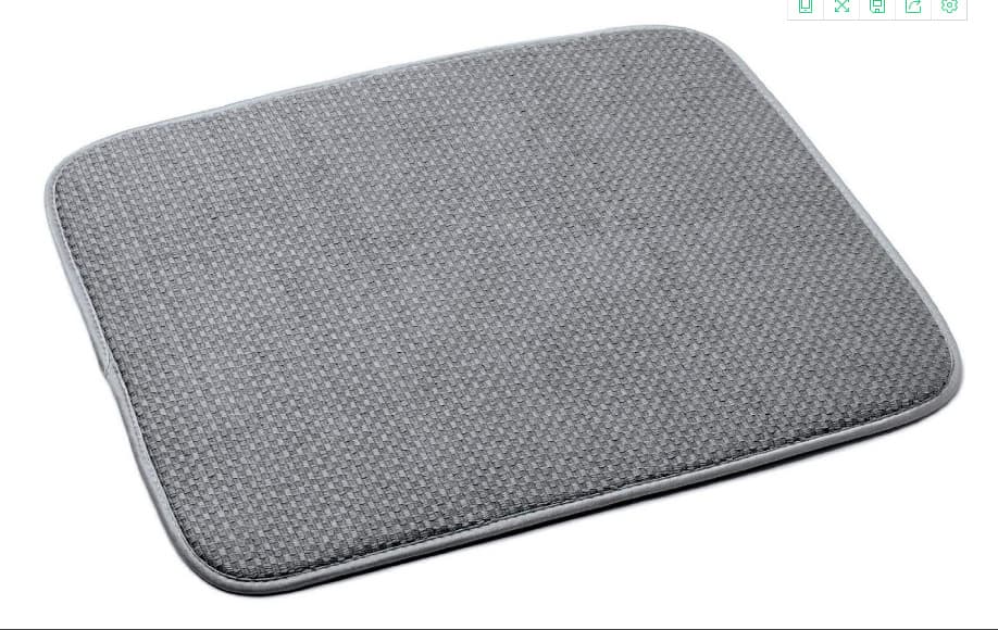 Cup and cutlery drying mat, drain mat, multi-functional non-slip kitchen placemat with sewing thread.