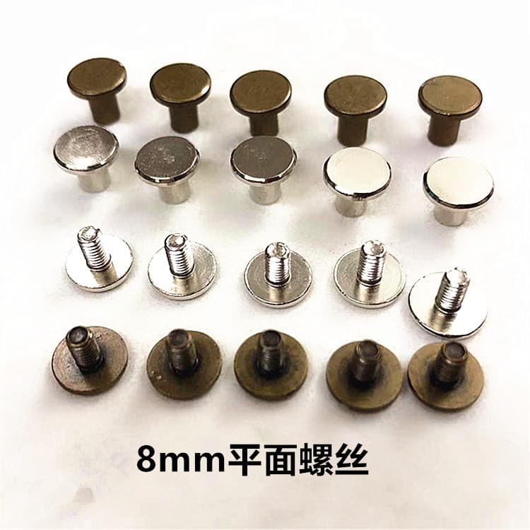 Factory Direct Pure Copper Flat Head Screw Brass Belt Screw Slotted I-Shaped Stud Phone Belt Screw Accessories