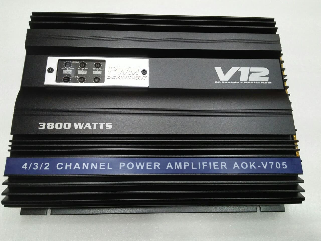 705 Car Audio Amplifier 4-Channel High Power, Supports 4 Speakers, V12 Car Amplifier