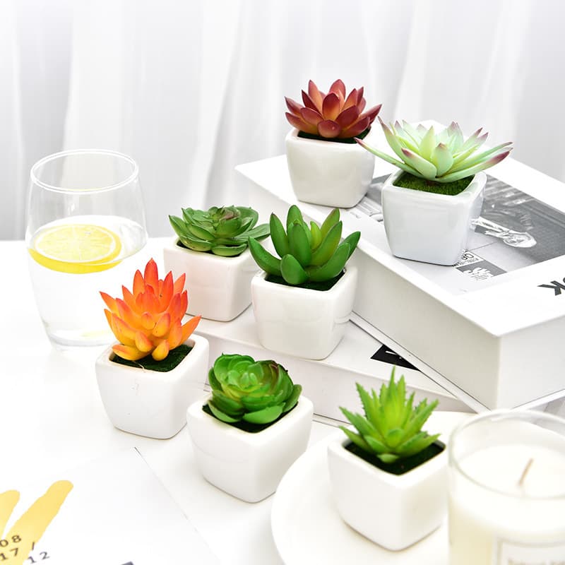 Nordic creative cement pot simulated plant potted home office desk atmosphere decoration decorative photography furnishings