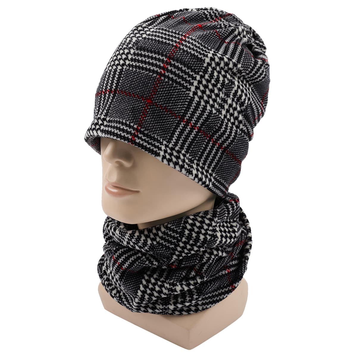 Short Pile Recycled Head and Neck Gaiter, Outdoor RPET Pull-on Neck Warmer, RPET Recycled Knitted Set, Custom Factory