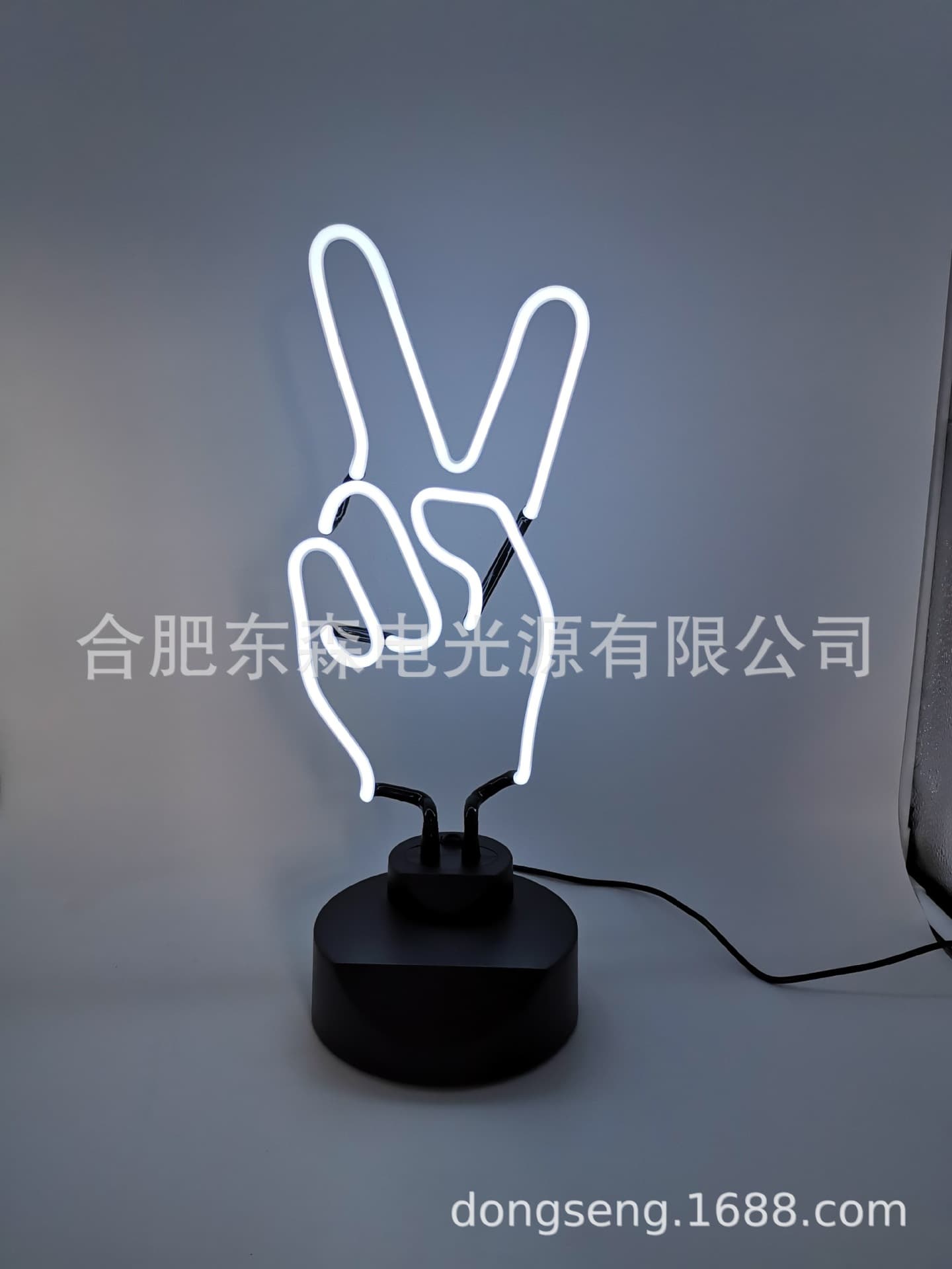 Supply of victory sign neon lights