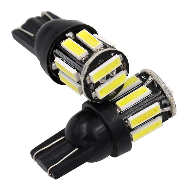 T10 7020 10SMD with White Board Automotive LED Position Light Reading Lamp W5W 10