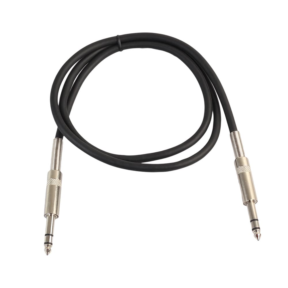 Metal Plug Dual Shielded Cable 6.35mm Male to Male for Electric Guitar Mixer Amplifier Audio Connection Cable