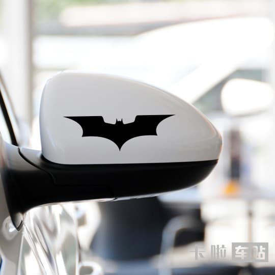 X-155 Custom Batman Car Sticker, Rearview Mirror Decal, Cool Emblem Decal, Black Silver White for Specific Models