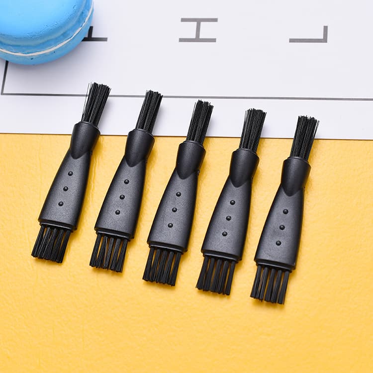Double-headed Plastic Razor Brush Small Hardware Dust Removal Brush Nylon Bristle Eyebrow Trimming Pen Cleaning