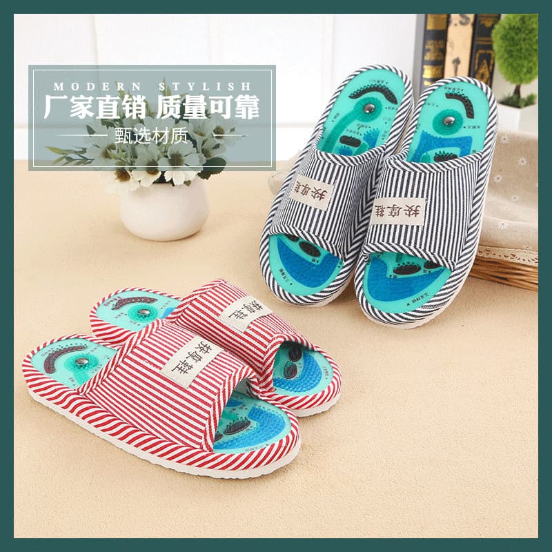 Foot Massage Slippers Summer Home Cool Slippers Couple Set Plastic EVA Toe Massage Slippers Cross-border