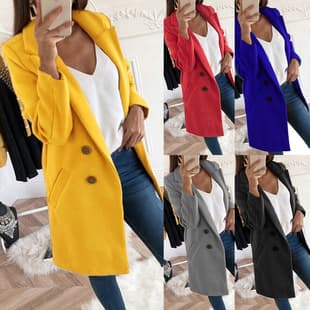 2023 Fall Amazon eBay AliExpress Wish European and American Fashion Notch Lapel Slim Fit Women's Trench Coat