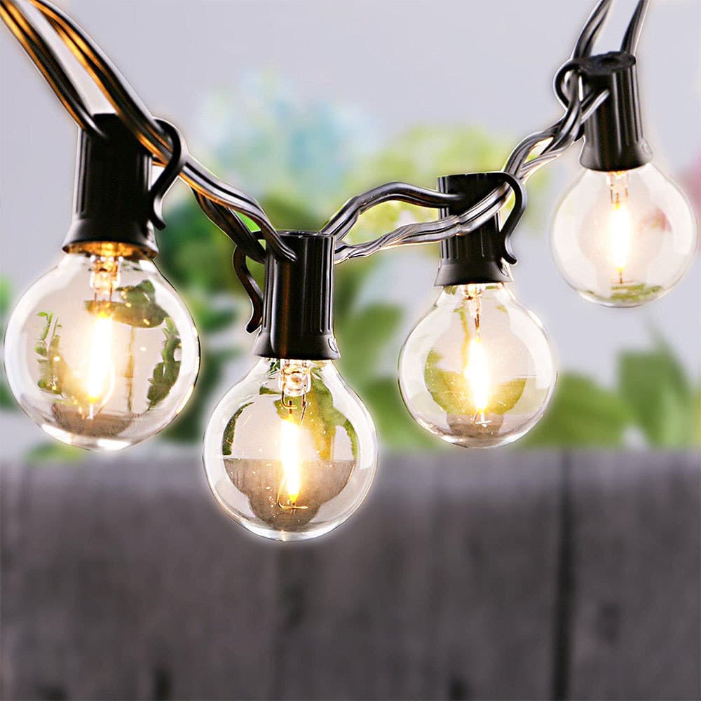 Holiday decoration G40 glass tungsten wire 110V-240V courtyard E12 atmosphere Christmas light non-standard LED bulb light string
