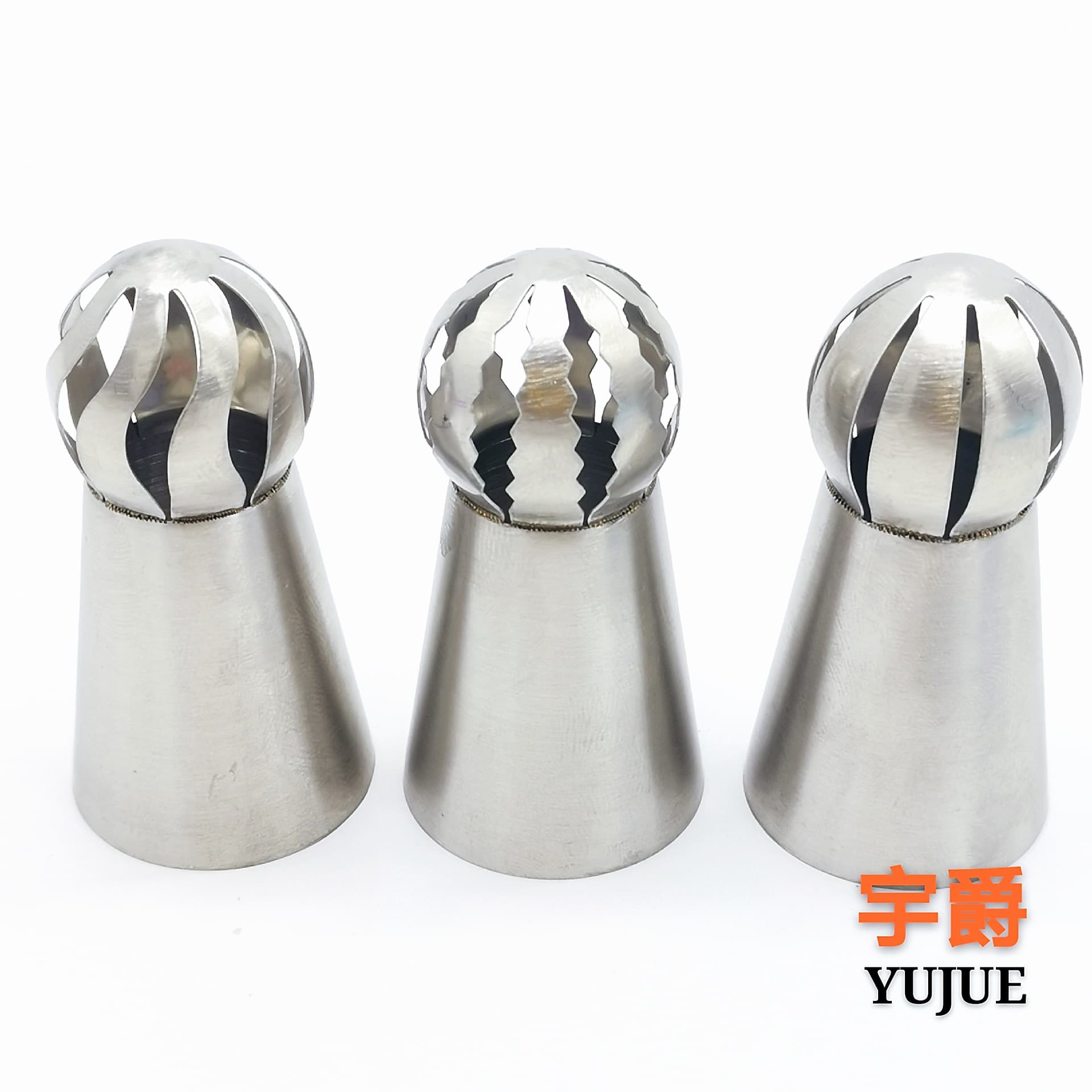 Factory 3-Piece Integrated Torch Piping Nozzle Set, Ball Piping Nozzle, Russian Piping Nozzle, Cross-Border Packaging Supply