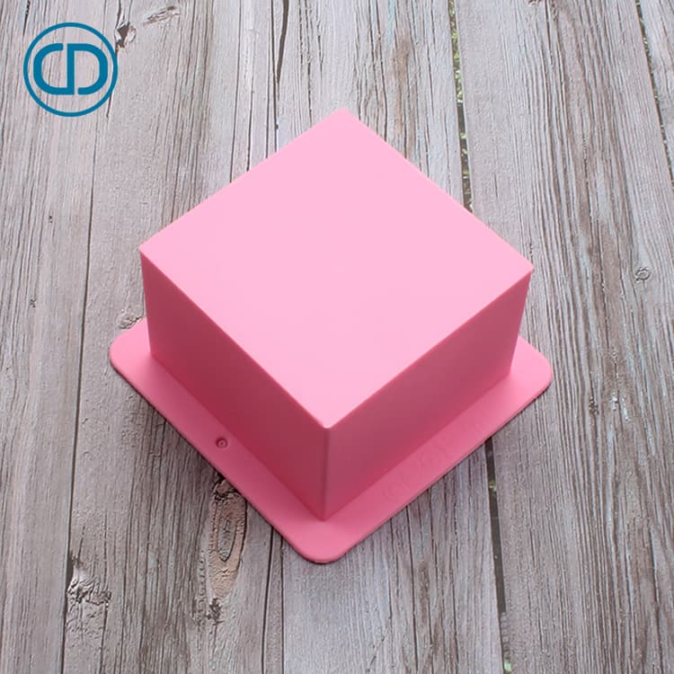 FDA Silicone Cake Handmade Soap Mold 500ml Straight Edge Square Bread Mold 9*9*6.5cm